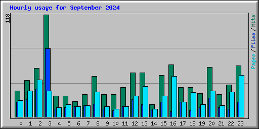 Hourly usage for September 2024